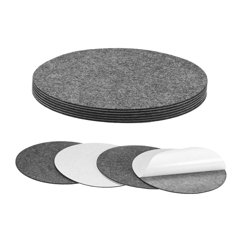 M METERXITY 10-Pack Lamp Base Felt, 7 Inch Dia. 2mm Thick Self Adhesive Round Fabric Felt Pads for Lamp/Furniture/DIY, Non-Slip Fiber Backed Patch Circles with Adhesive Backing [Grey] - Image 1
